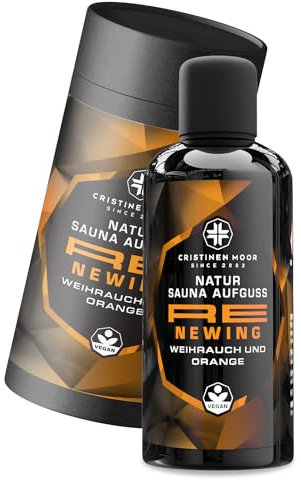 CristinenMoor Natur Saunaaufguss Weihrauch und Orange | Re Newing |100ml | Saunaöl | Saunaduft I Sauna Aufgussmittel