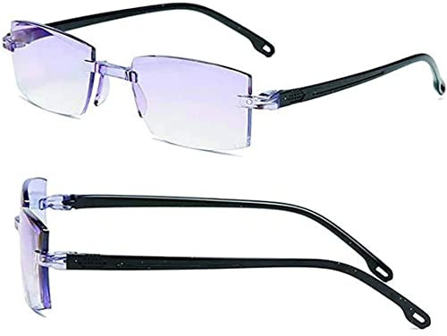GUSHE Titanium progressive Dual-Use-Lese-brille für nah und fern, Anti blaue Lesebrille, Tragbare Lesebrille für Herren, Presbyopie Leser, Computerbrille, Verringerung der Augenbelastung (350)