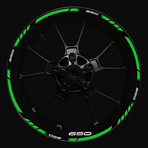 Felgenband Aufkleber-Set Für Vorder- Und Hinterradnabe Verbesserte Dekoration Für Kawasaki Z650 Motorrad Logo Z 650 Felgenaufkleber(Color:2)
