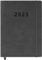 Planer 2024 – 13-Monats-Wochen- und Monatsplaner von Dezember 2023 bis Dezember 2024, veganer Ledereinband, elastischer Verschluss, 17,8 x 23,5 cm, Grau