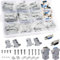 VISSQH 20 pezzi (10 set) 9 pin Femmina a Maschio Connettore,seriale RS232 DB9 connessione a saldare D-SUB + coperchio custodia in plastica DB9 per assemblaggio e regolazione del cavo