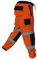 100% Polyester Hi Viz Mens Work Trousers Jogging Bottoms Safety Sweat Pants Multi Pockets Super Soft Hi Vis Cargo Security Work Wear Trousers (XL, Orange Navy)