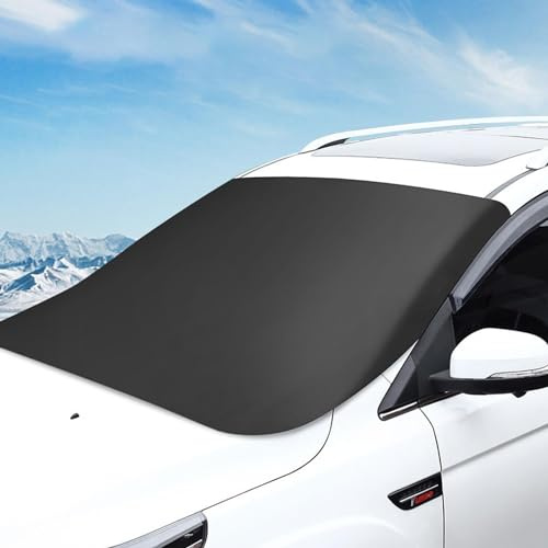 Orgrul Scheibenabdeckung Auto Winter Frontscheibenabdeckung Autoabdeckung Winter Sommer Windschutzscheibe Abdeckung Faltbare Windschutzscheibenabdeckung für gegen Schnee, EIS, Frost, Staub, UV-Schutz