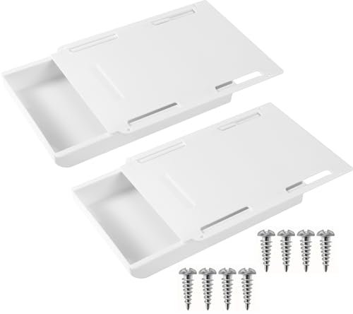 Jostift 2 x Selbstklebende Schublade Unter Schreibtisch, Schublade Unterbau Schreibtisch Aufhängen Selbstklebende Schubladen Organizer, Desk Schublade Versteckte Schubladenbox für Büro Tisch