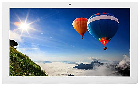 Marcos de fotos digitales blanco/negro de 24 pulgadas HD LED, formato completo, 1080PHDMI, pantalla portátil, reproductor publicitario, tamaño del producto: 595,5 x 363,1 x 26,5 cm (blanco)