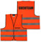 Alsino Warnweste mit Aufdruck - 5er 10er Sets Sicherheitsweste Suchteam Sicherheit Personal Rücken/Front- Druck - M/XL/XXL/5XL, Farbe wählen:10 Stück - orange, Größe wählen:XL