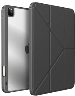 Uniq Moven Folio Tablet Hülle mit ShockArmor Bumper für iPad Pro 13, Anthrazit (Grau)