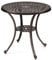 GIANTEX Tavolo da giardino rotondo da balcone φ79 cm, con foro per ombrellone φ5 cm e ripiano inferiore, in alluminio pressofuso, resistente alle intemperie, tavolino da pranzo, tavolino da caffè per