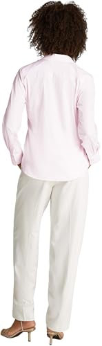Tommy Hilfiger Donna Camicia Poplin Regular Fit, Rosa (Light Pink), 44