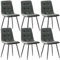LEWE Esszimmerstühle 6er Set,Polsterstuhl Stühle Esszimmer Stuhl,Technologietuch Polsterstuhl, Küchenstuhl, Wohnzimmerstuhl, Design Stuhl mit Rückenlehne Metallbeinen