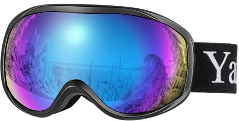 Yafaca Skibrille für Damen Herren Anti-Beschlag Kompatibler Helm Snowboardbrille mit Dual Lens UV 400 Schutz für Brillenträger Kinder Jungen Mädchen