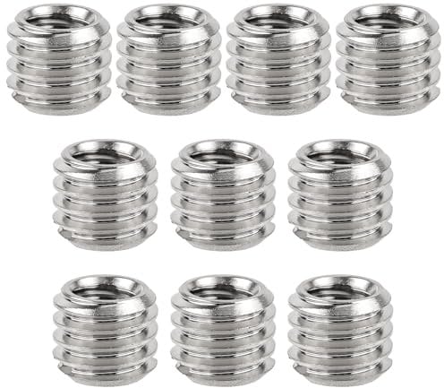 10pcs 1/4 Inch to 3/8 Inch Screw Adapter Tripod, Microphone Stand Adapter Tripod Thread Adapter Mic Stand Adapter Camera Converter Mount Adapter for Camera Equipment Accessories