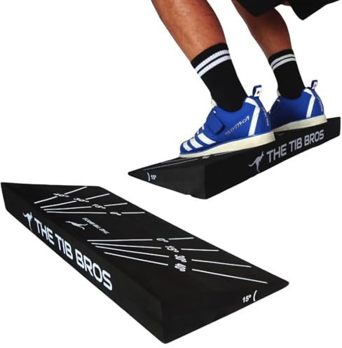 Squat Wedge Block - Squat Weight Lifting Wedges for Home Gym or Personal Trainers - Ramp Blocks for Heel Elevated Squatting Workout - Calf Raise Platform Board