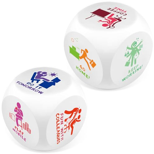 Ainiv Lot de 2 Cubes Anti-Stress avec 6 Actions Amusantes, Motif Portrait | pour Soulager Le Stress, Jouet Anti-Stress en Mousse Pu, Cadeau pour Collègues de Bureau, Famille, Amis