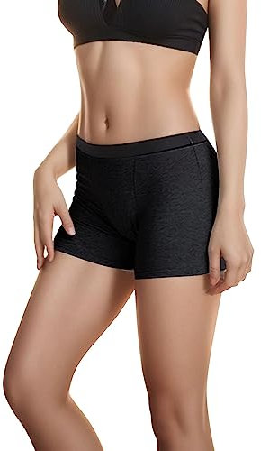 Short De Bain Boxer Menstruel | Shorty et Culotte Flux Abondant | Protection Postpartum pour Fuites Urinaire et Incontinence