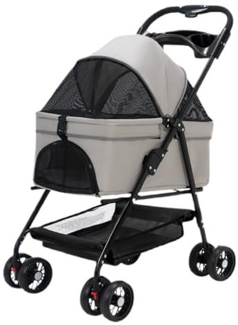 Poussette Pour Chien Poussette For Animaux De Compagnie Poussette For En Plein Air Petit Chat Et Chien Poussette Légère Pliable En Plein Air Poussette Pour Chat(G,B)