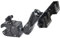HYS Super Clamp Handheld CB Radio Clamp Mount for Portable Radio&Romote Speaker Mic W/Round Knob&Belt Clip, W/360° Double Clamp Aluminium Alloy Arm for Handle Tripod Handlebar Boat Pole