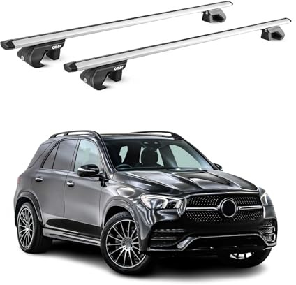 OMAC Dachträger für Leapmotor C10 2024-2026 Aluminium Silber | TÜV geprüft, bis 90 kg Traglast, T-Nut-Befestigung, für Standard-Dachreling geeignet, Querträger, Grundträger
