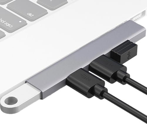 USB Port Hub - USB Splitter, Portable Hub | Adapter, ALUMINUM LOGO ALUMINUM 4 PORT 3.0 Notebook Multiless Wireless Splitter Type C Expansion Dock, Extender U