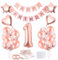 Luftballon 1. Geburtstag Zahl 1, Geburtstagsdeko, Riesen Folienballon, 32 Zoll Helium Ballons Geburtstagsdeko, Happy Birthday Folienballon Kinder Mädchen Junge