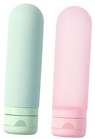 minkissy 2stücke Leere Silikonflaschen Tragbarer Kosmetikbehälter Wiederverwendbare Reiseflaschen Für Shampoo Und Lotion Verschiedene Farben