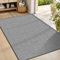 LEKEEPGO Fußmatte Innen 60 x 90 cm, Waschbar rutschfest Schmutzfangmatte, Sauberlaufmatte, Eingangstürmatte, Dünne Türmatte Strapazierfähige Teppich für Eingang, Haustür, Innen, Grau