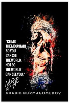 GJHTQLP Khabib Nurmagomedov Leinwand-Poster, Schlafzimmer-Dekoration, 30 x 45 cm
