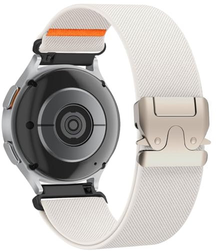 20mm Nylon Bracelet Compatible avec Garmin Vivoactive 5/Vivoactive 3/Venu 2 Plus/Venu sq/Vivomove HR, Fermeture parachute réglable Bracelet montre pour Garmin Fenix 7S/Forerunner 55/245/645 Music