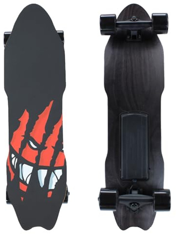 Zowdrix MonopatíN EléCtrico con Mando A Distancia, E-Longboard para Desplazamientos Diarios De 300 W, MonopatíN Longboard Completo con áNgulo De Subida del 18% para Adultos B
