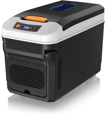 Brandson - Kühlbox 32 Liter elektrisch – Thermobox – 12v 230v – kühlt und wärmt – mit Kfz-Anschluss – extra leiser ECO Modus – für kalte und warme Speisen – für zu Auto Boot Camping Garten u.v.m.