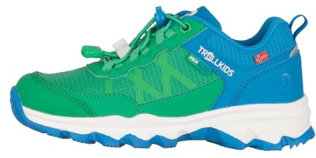 Trollkids Kids Trolltunga Hiker Low XT | Wasserdicht, Atmungsaktiv, Verstärkte Zehenpartie, Herausnehmbare Innensohle, Reflektierende Elemente, Griffige Laufsohle