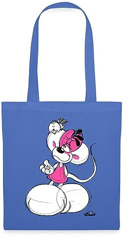 Spreadshirt Diddl Diddlina Füttert Vögelchen Stoffbeutel, One size, Hellblau