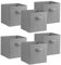 Urban Living Multi Purpose 31cm Cubic Storage Box Collapsible Organiser Storage Cube Basket Bin for Clothes, Toys, Books, DVDs, Bedding, Towels and More... (Grey x6)