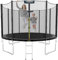 KINETIC SPORTS Trampolin Outdoor Salto Ø 183/244/305/366/400/430/490 cm - Kindertrampolin Gartentrampolin Set mit Leiter, Netz, Randpolster, USA Sprungtuch, bis zu 160kg