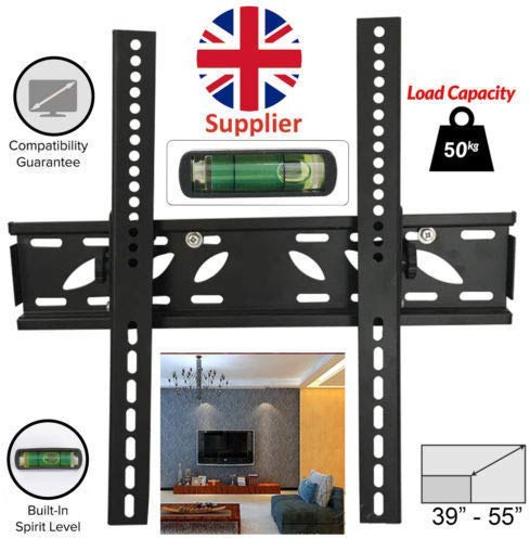 Techstyleuk® 39-55 Inch Slim Tilting Adjustable TV Wall Bracket Mount for TV LED LCD Plasma