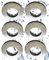 Trango 6er Set 6729IP65-069-AK Einbaustrahler IP65 aus ALU gebürstet Badleuchte, Einbauleuchte, Einbauspots, Deckenleuchte inkl. 6x GU10 Fassung für Bad, Sauna, Außen, Feuchtraum ohne Leuchtmittel