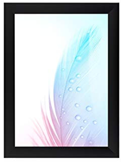 DR35 Cadre photo en bois MDF de 35 mm de large avec vitre en verre acrylique antireflet et paroi arrière stable, tiges de flexion et suspensions, noir mat