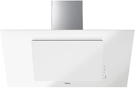 Teka DVT Pro 98660 TBS - Campana Extractora Decorativa Vertical de 90 cm, Aspiración Perimetral, Doble Turbina, 3 Velocidades + 1 Intensiva, Mandos Digitales, Color Blanco