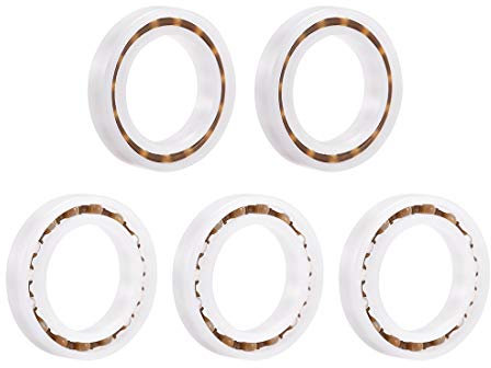 sourcing map 6803 Plastic Bearings 17x26x5mm Glass Ball Nylon Cage 5pcs