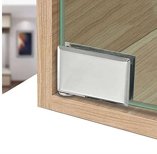 Cerniere per porte in vetro, adatte per cerniere in vetro da 6-10 mm, ante in vetro per armadietti superiori e inferiori, cerniere per ante in vetro