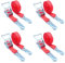 4 x Spanngurt mit Karabinerhaken Karabiner 6m 1000/2000 daN (kg) Rot zweiteilig Triangel 35mm