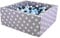 KNORRTOYS.COM 68061 – Piscina de Bolas Cuadrada Suave – Grey White Stars – 100 Bolas Crema/Gris/Azul Claro