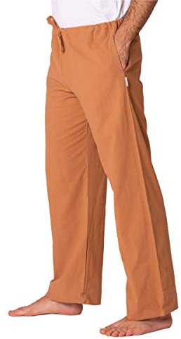 PANASIAM Stoffhose aus 100% Baumwolle - leichte Sommerhose Damen & Herren | Baumwollhose Unisex, Relaxhose, Schlupfhose ohne Reißverschluss, mit Tunnelzug, 2 Taschen, Gr. M-XL in vielen Farben