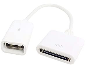 bzcemind Station d'accueil 30 broches femelle vers USB 2.0 femelle 15 cm, câble de charge de données court 30P noir et blanc, blanc