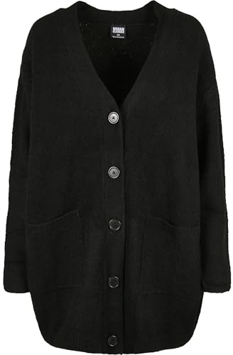 Urban Classics Gilet Tricoté Chunky Fluffy Femme Gilets & Ponchos Noir