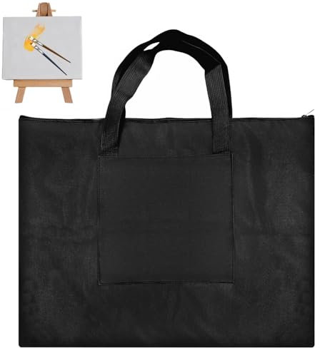 FORYNXHWIN Borsa portaoggetti per pittura A2, Borsa da Disegno Porta Documenti Borsa Impermeabile con maniglie, 68 * 53CM, per opere d'arte, disegno schizzi, poster, fotografia, tela, pannelli solari