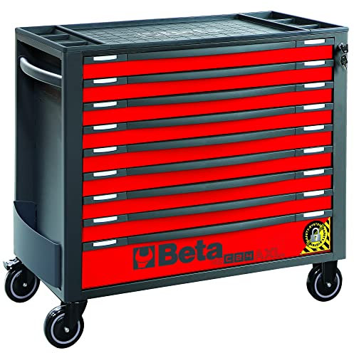 Beta RSC24AXL/9-R - Werkzeugwagen mit 9 schubladen und Anti-Kipp-System, Lange ausführung