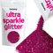 Hemway Ultra Sparkle Glitter - Dark Rose Pink | 100g Multi Size Metallic Flakes for Resin & Epoxy Crafts | Supplies for Tumblers, Festival, Hair, Face, Body, Eye & Nail Art Decoration