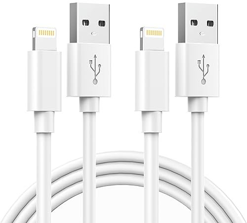Cavo iPhone 1 Metro 2Pezzi[Certificato Apple MFi],Cavo Lightning USB Cavo Ricarica Cavetto Cavi Filo Caricatore per Apple iPhone 14 13 12 11 Pro Max/Mini/X/XS/XR/8/7/6/iPad