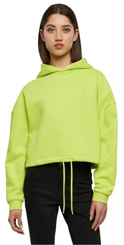Urban Classics Damen Kapuzenpullover Ladies Cropped Oversized Hoodie frozenyellow 5XL
